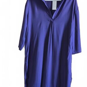 Rayru woman's swim cover-up Blue Size Medium